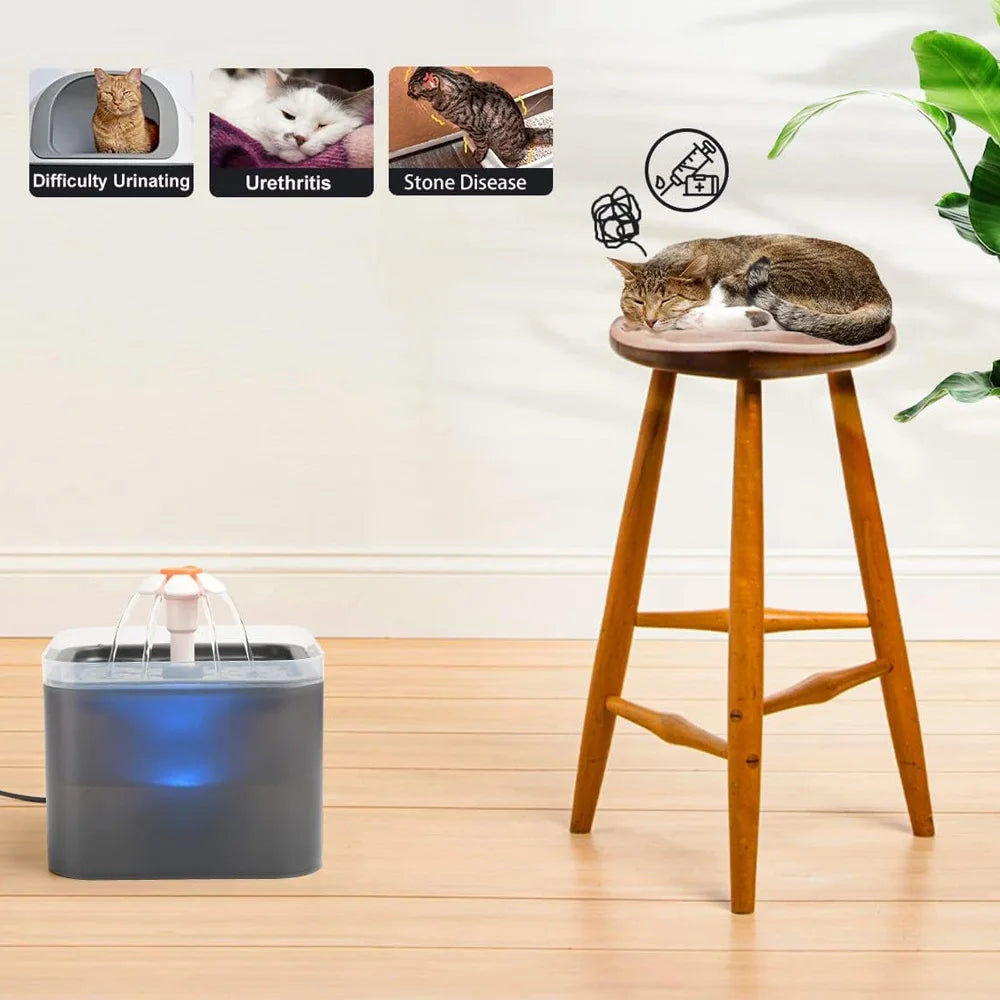 Fontanella Automatica a LED per Cani e Gatti – 2L | Pawli™