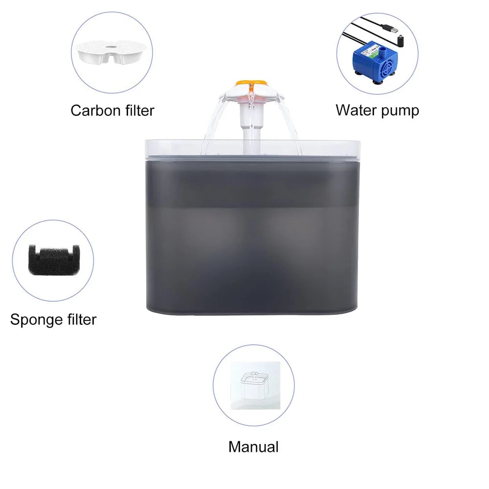 Fontanella Automatica a LED per Cani e Gatti – 2L | Pawli™