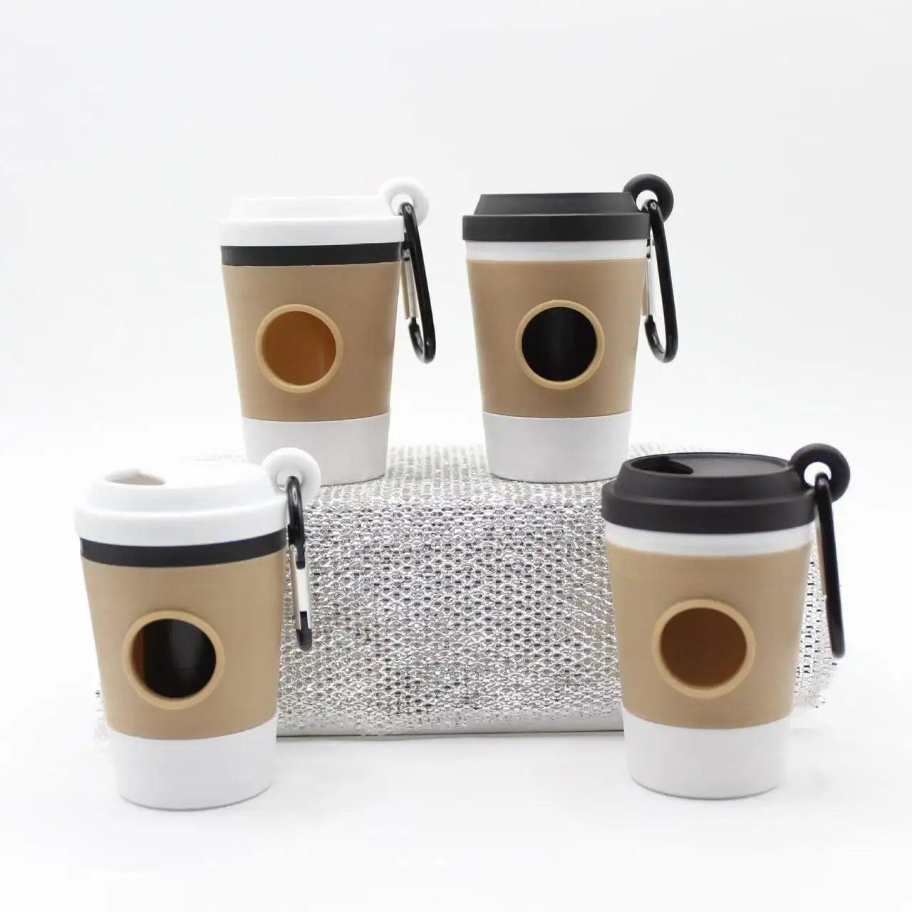 Dispenser Portatile per Sacchetti Igienici – Con Moschettone, Sacchetti Inclusi