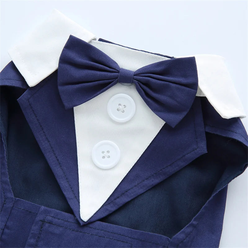 Completo Elegante Pawli™ – Smoking con Papillon per Cani