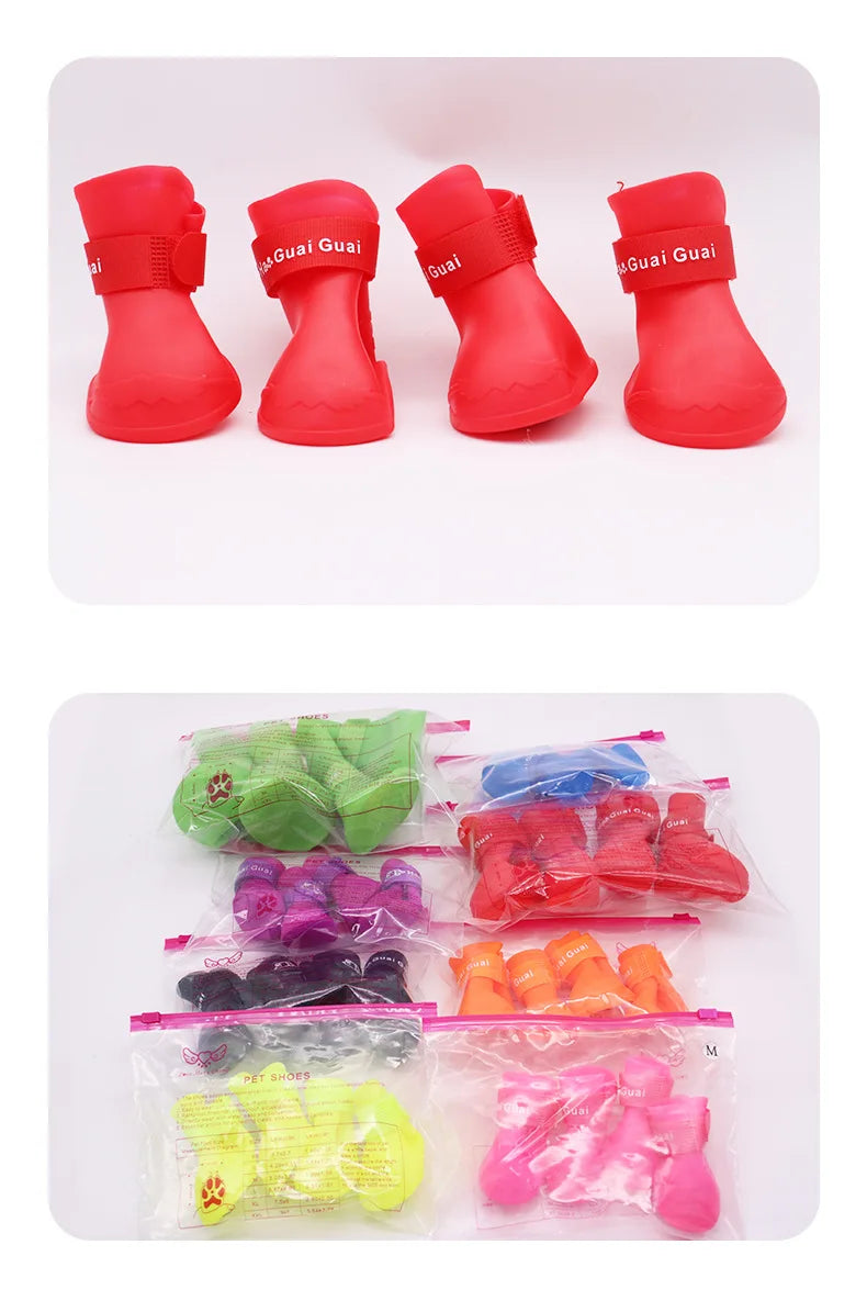 Scarpine Impermeabili Antiscivolo Pawli™ – Protezione per Zampe, Pioggia e Freddo (Set da 4)
