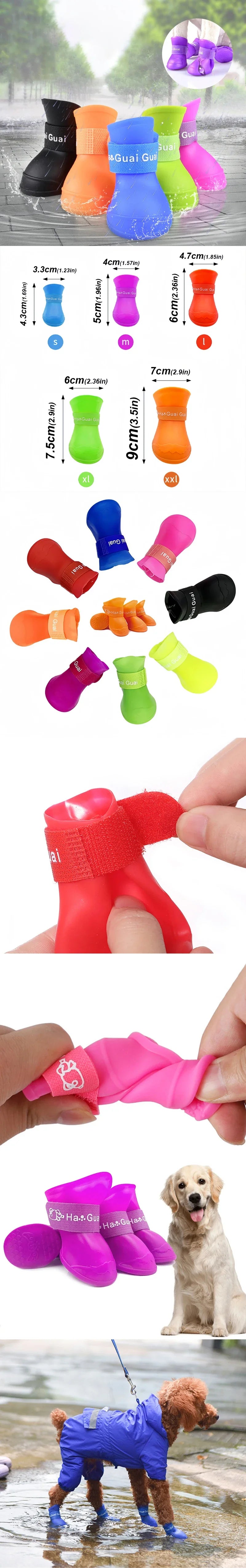 Scarpine Impermeabili Antiscivolo Pawli™ – Protezione per Zampe, Pioggia e Freddo (Set da 4)