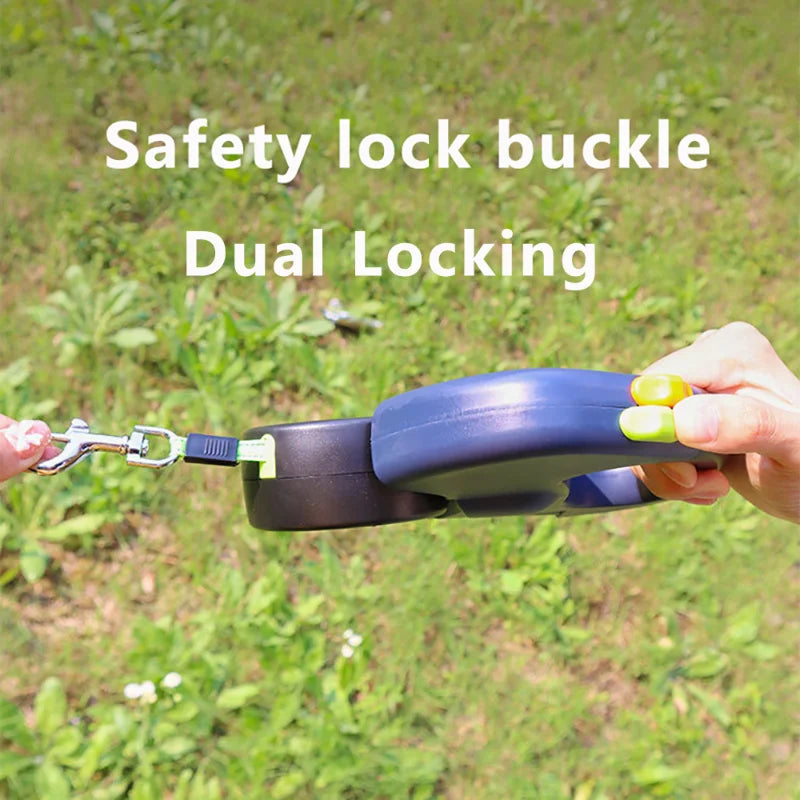 Guinzaglio Retrattile Doppio per Cani – 3m Antigroviglio, Impugnatura Ergonomica