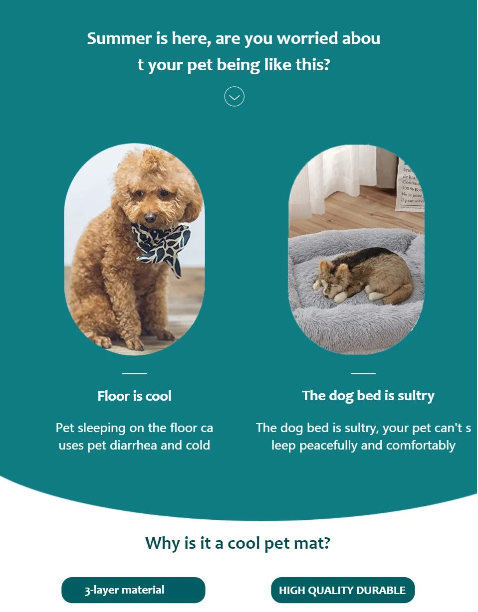 Tappetino Rinfrescante per Cani e Gatti – Gel Autorinfrescante, Estivo e Pieghevole