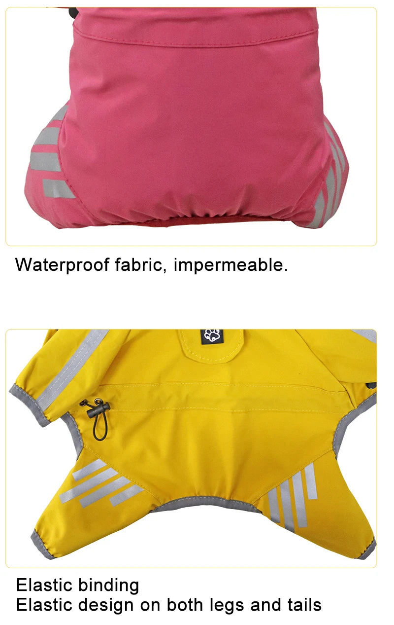 Impermeabile Riflettente Pawli™ – Antipioggia per Cani con Cappuccio