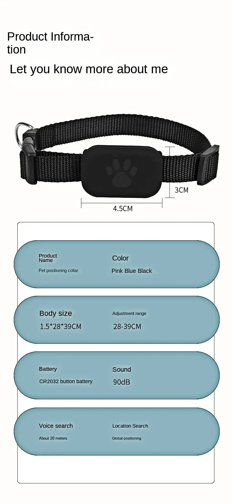 PawGuardian™ – GPS Intelligente Impermeabile per Cani e Gatti