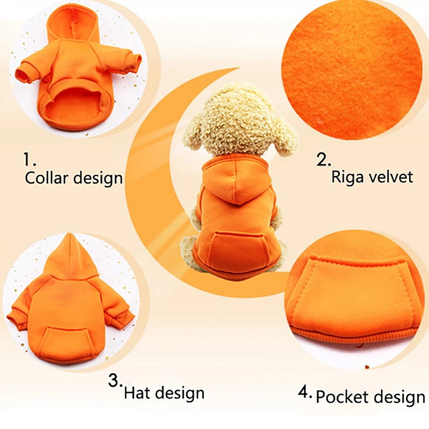 Felpa Invernale Pawli™ per Cani e Gatti – Morbida con Cappuccio e Tasche