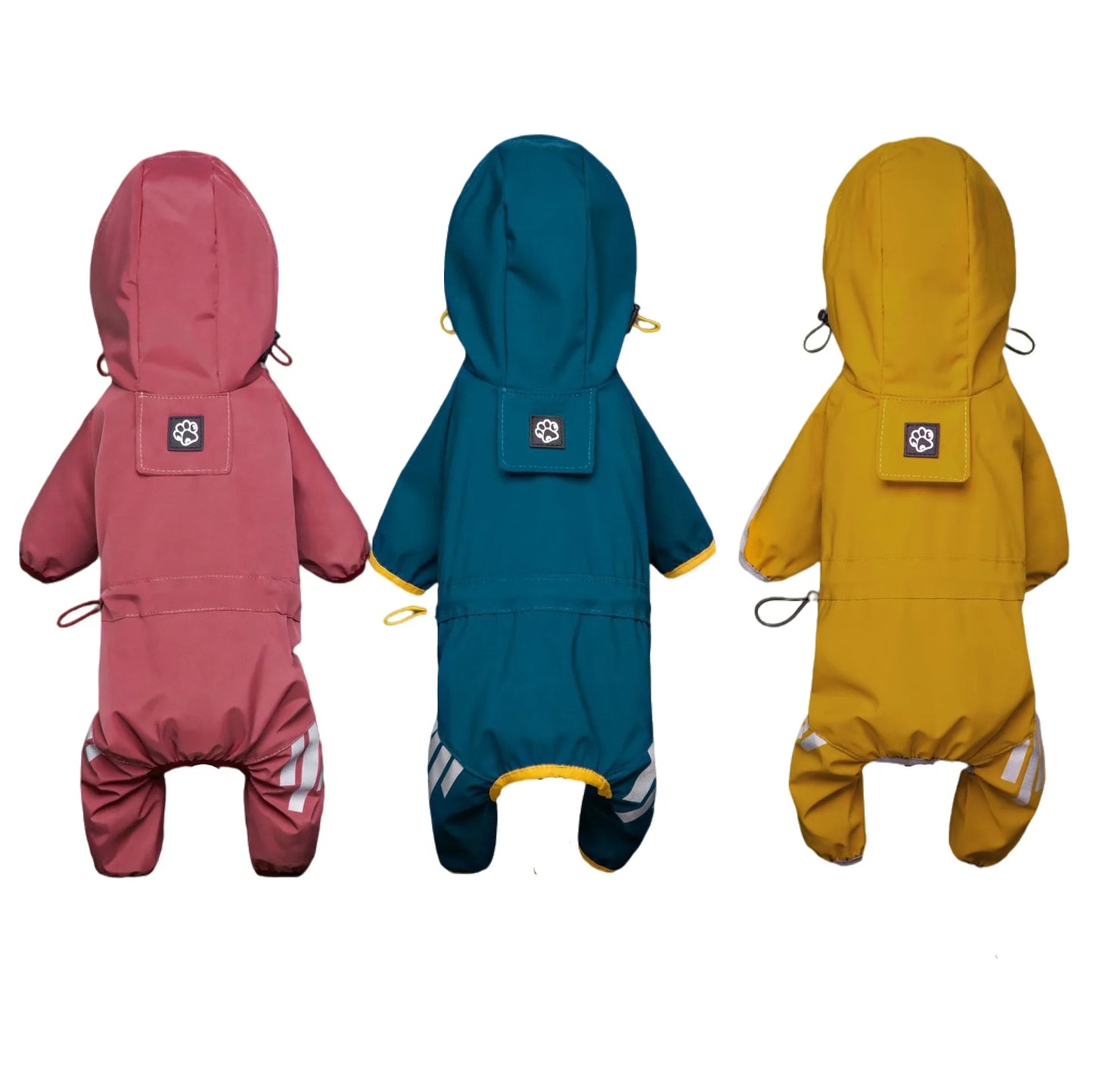 Impermeabile Riflettente Pawli™ – Antipioggia per Cani con Cappuccio