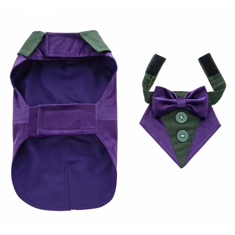 Completo Elegante Pawli™ – Smoking con Papillon per Cani