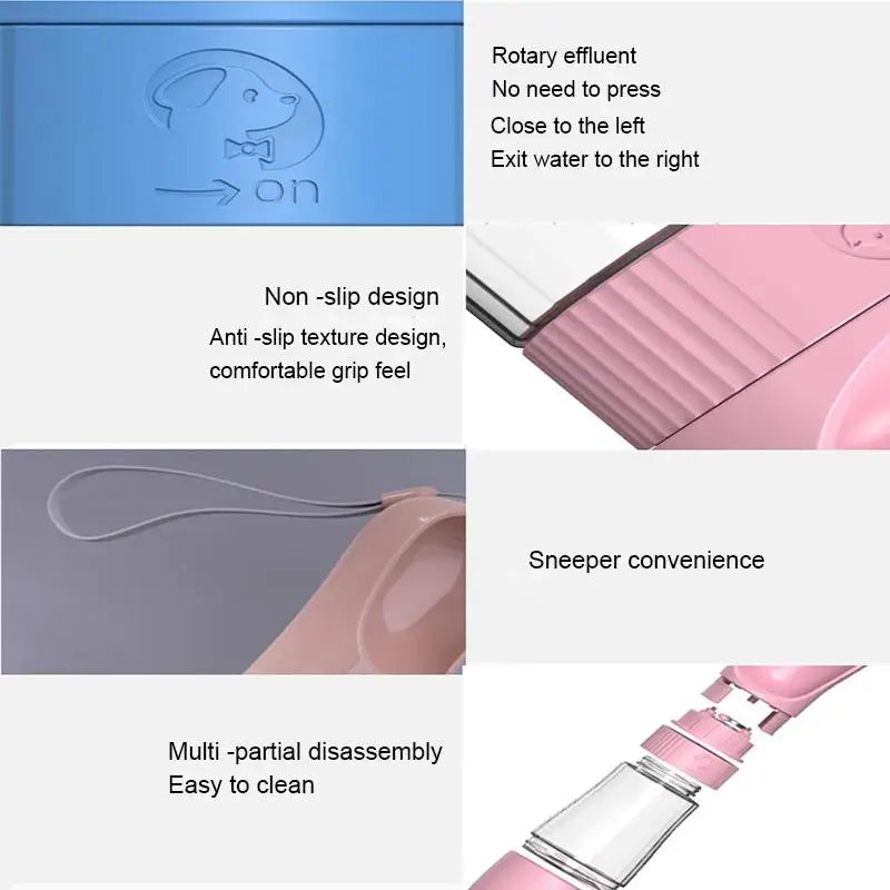 Borraccia Portatile Pawli™ con Contenitore per Crocchette – 2in1 da Viaggio per Cani