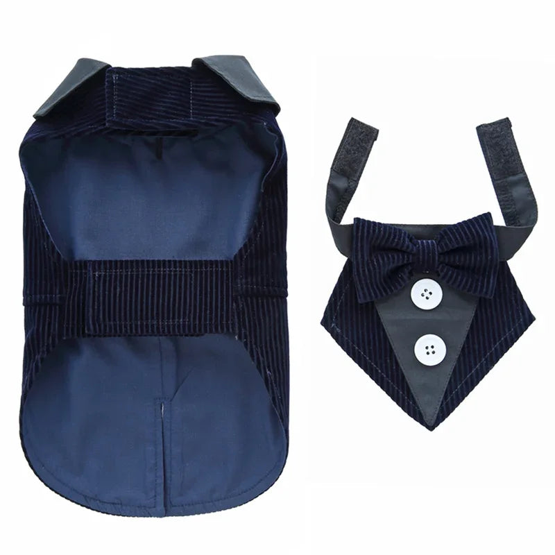 Completo Elegante Pawli™ – Smoking con Papillon per Cani