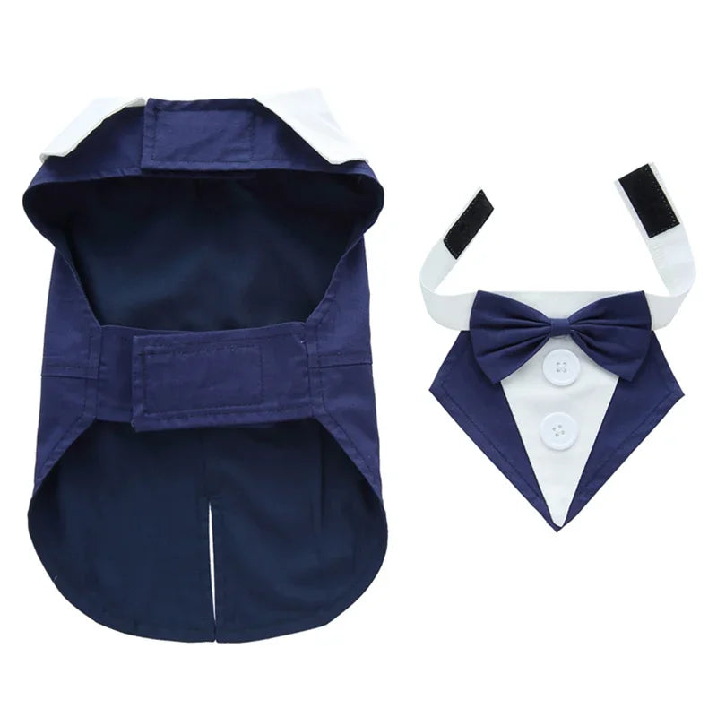 Completo Elegante Pawli™ – Smoking con Papillon per Cani